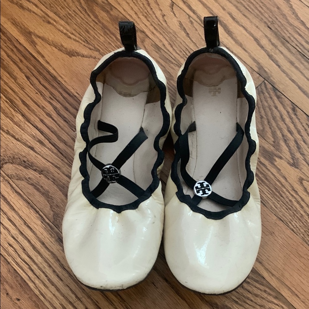 Tory Burch Cream Ballet Flats